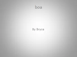 boa By Bryce classification