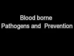 Blood borne Pathogens and  Prevention