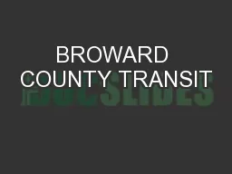 BROWARD COUNTY TRANSIT