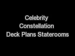Celebrity Constellation Deck Plans Staterooms