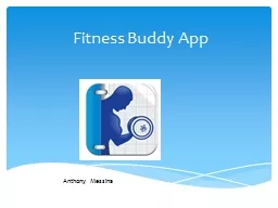 Fitness Buddy App Anthony Messina