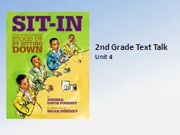 2nd Grade Text Talk Unit