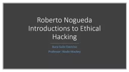 Roberto Nogueda Introductions to Ethical Hacking