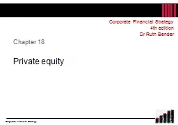 Chapter 18 Private equity