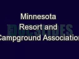 Minnesota Resort and Campground Association