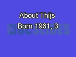About Thijs Born 1961, 3