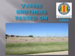 VVA920 BROTHERS PASSED ON