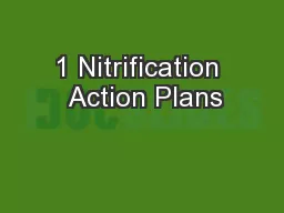 1 Nitrification  Action Plans