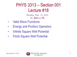 1 PHYS  3313  – Section 001