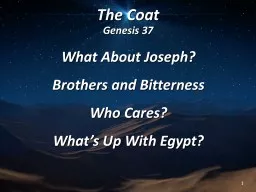 The Coat Genesis 37 What