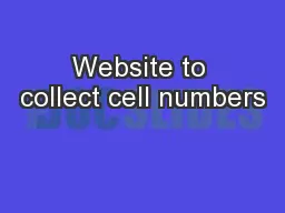 Website to collect cell numbers