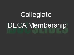 Collegiate DECA Membership