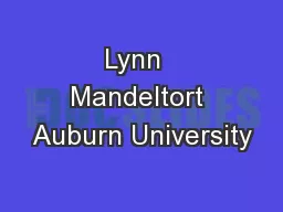 Lynn  Mandeltort Auburn University