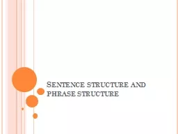 Sentence   structure   and