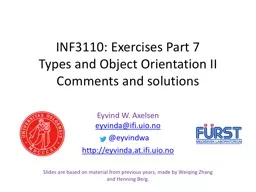 INF3110: Exercises Part 7