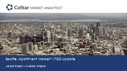 Seattle Apartment Market- 17Q3 Update