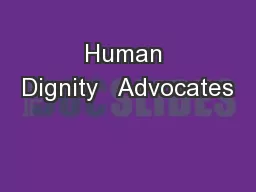 Human Dignity   Advocates
