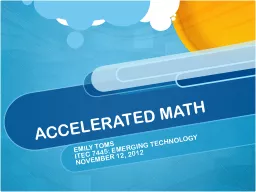 ACCELERATED MATH EMILY TOMS