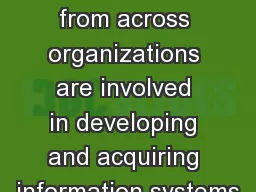 Managers from across organizations are involved in developing and acquiring information