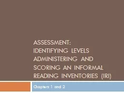 Assessment: Identifying levels