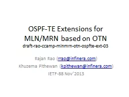 OSPF-TE  Extensions  for