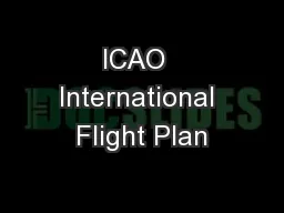 ICAO  International Flight Plan