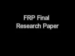 FRP Final Research Paper