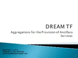 DREAM TF Aggregations for the Provision of Ancillary Services