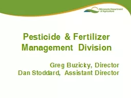 Pesticide & Fertilizer Management Division
