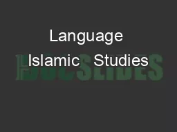Language Islamic   Studies