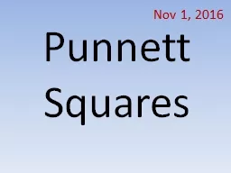 Punnett  Squares Nov 1, 2016