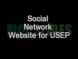 Social Network Website for USEP