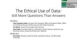 The Ethical Use of Data: