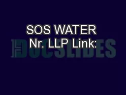 SOS WATER Nr. LLP Link:
