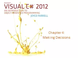 Chapter 4: Making Decisions