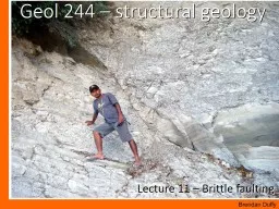 Geol  244 – structural geology