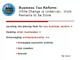 Business Tax  Reform :  While Change