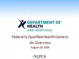 Federally Qualified Health Centers: