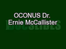 OCONUS Dr. Ernie McCallister