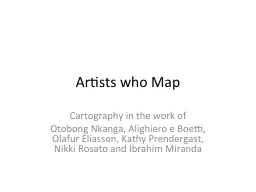 Artists who Map Cartography in the work of