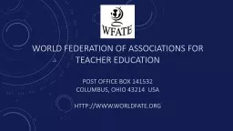 World federation of associations for teacher education