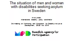 The  situation of  men and women with disabilities seeking asylum in Sweden