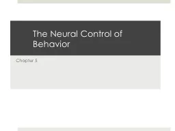 The Neural Control of Behavior