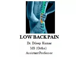 LOW BACK PAIN                              Dr.
