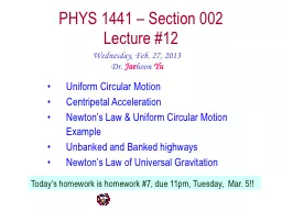 PHYS  1441  – Section