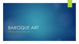 BAROQUE ART Introduction to
