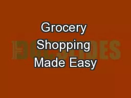 Grocery Shopping Made Easy