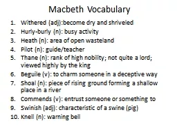 Macbeth Vocabulary Withered (