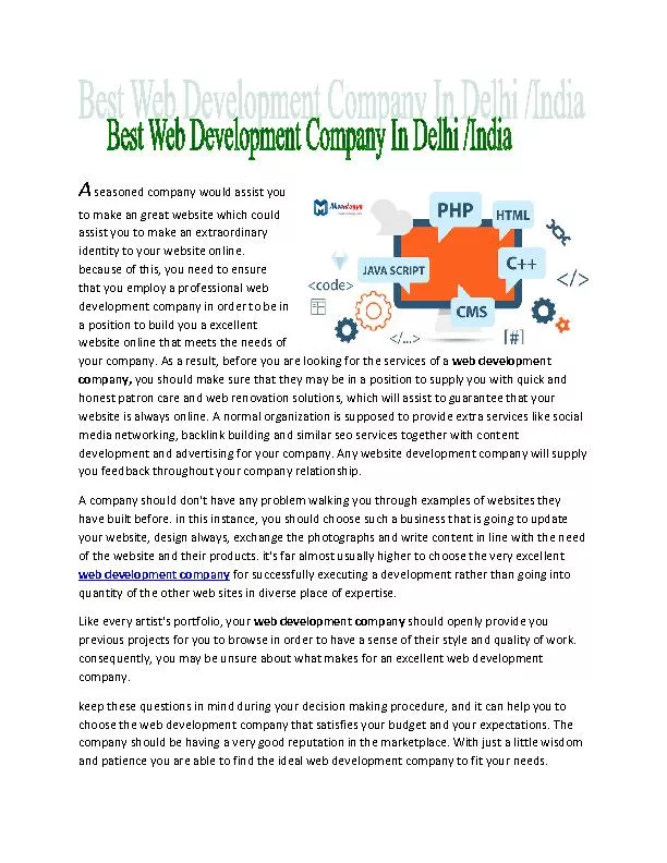 Web development Company in Delhi