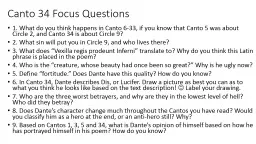 Canto 34 Focus Questions